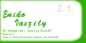 eniko vaszily business card